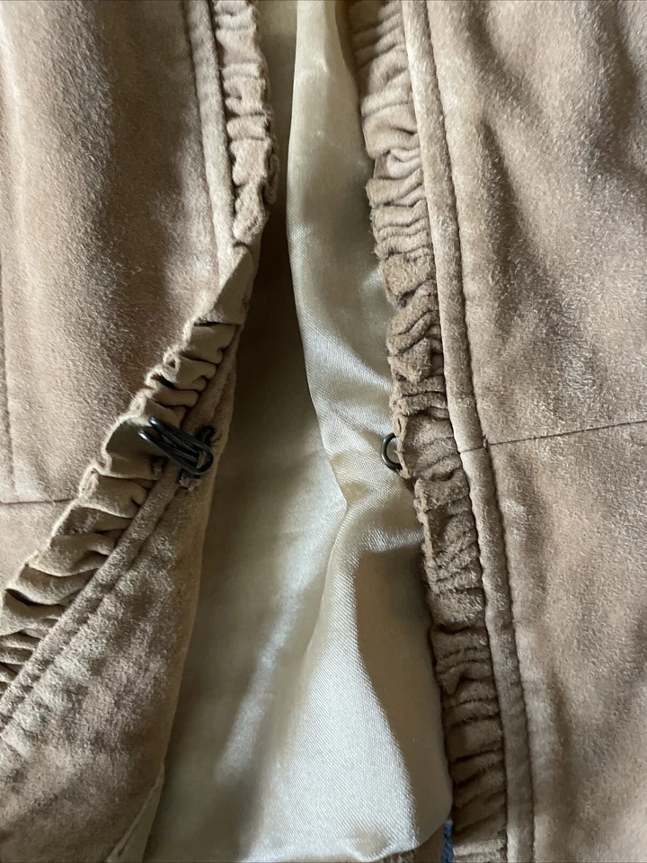 INC Tan Brown Suede Jacket Genuine Leather International Concepts P Petite - Image 4 of 4