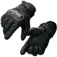 Milwaukee Leather SH298 Men's Black Perforated Leather Racing Motorcycle Gloves