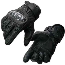 Milwaukee Leather SH298 Men's Black Perforated Leather Racing Motorcycle Gloves