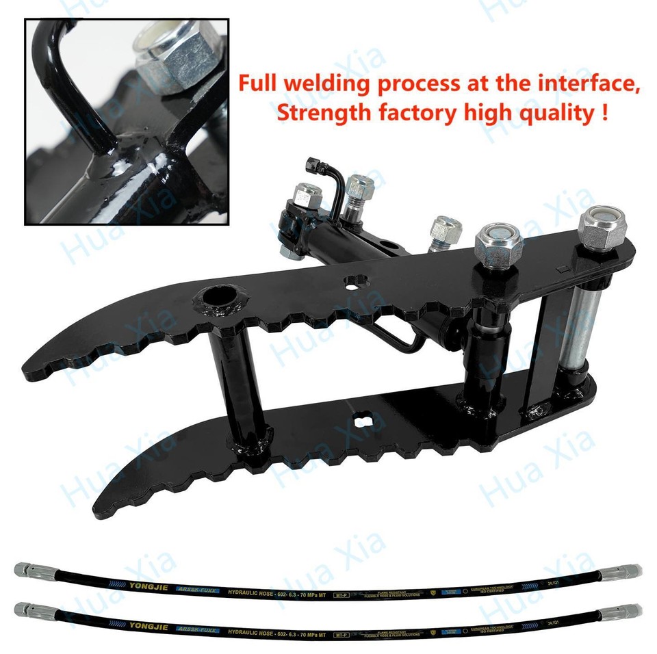 Classic 3-Hole Hydraulic Thumb Attachment With L-Bracket For Mini Excavators Up To 3.5 Tons