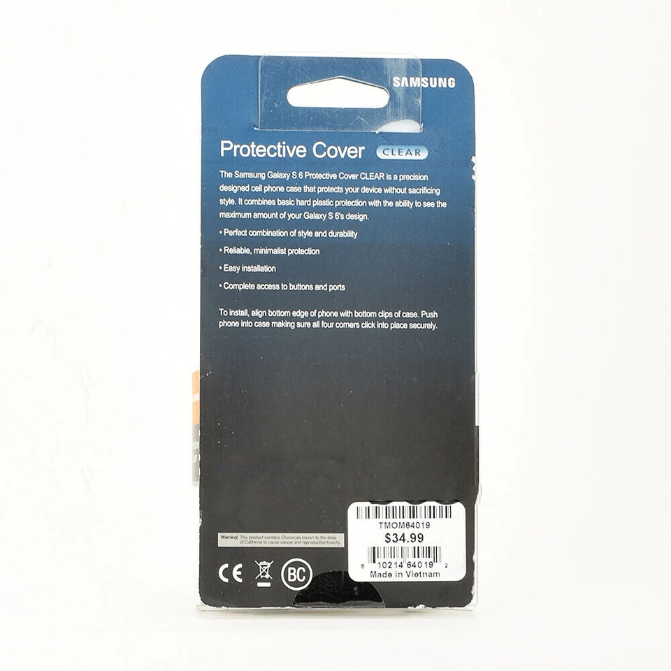 Funda protectora para Samsung Galaxy S6 con borde plateado - cristalina  Foto 2 de 3