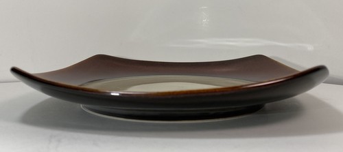 Sonoma Mesa Red Square Salad Plate Rust Red Border Cream Center 8" - Picture 3 of 5