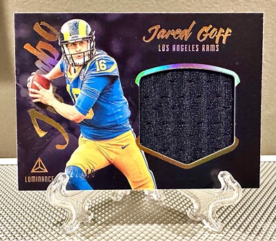 2020 Luminance JARED GOFF Jersey #/49 Jumbo Patch NFL SP CAL Detroit Lions