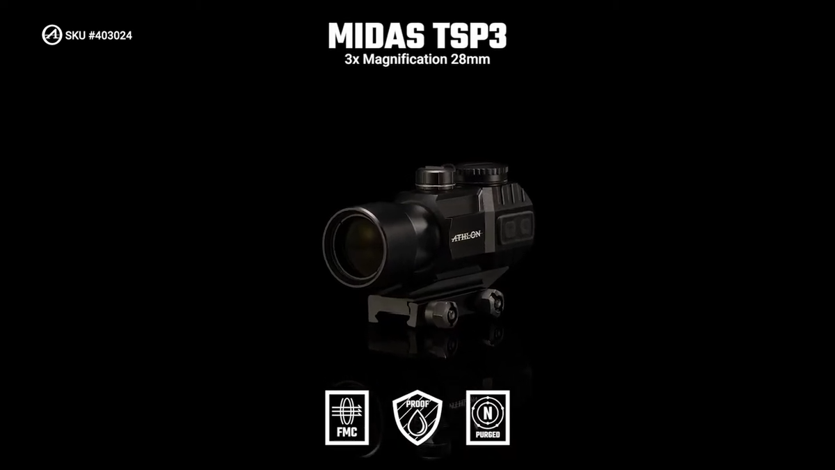 Athlon Optics Midas TSP3 Prism Scope Capped Turrets Red/Green