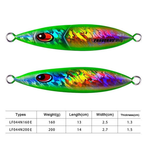 Slow Fall Pitch Jig Angelköder 160g-200g 130mm-140mm Sinkblei Flach Jig Köder - Picture 11 of 14