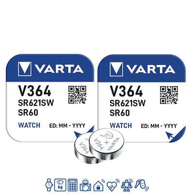 Varta Silberoxid-Knopfzelle 397 – 1 Stück, Quecksilberfrei, Made In Germany