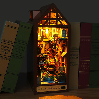 ROWOOD Book Nook 'Romantisches Venedig' – DIY Miniaturhaus Mit LED-Beleuchtung, 3D-Puzzle Zum Stecken