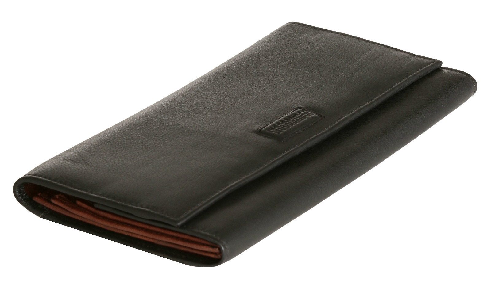 WOODBRIDGE BLACK REAL LEATHER TRAVEL DOCUMENT WALLET PASSPORT ORGANISER