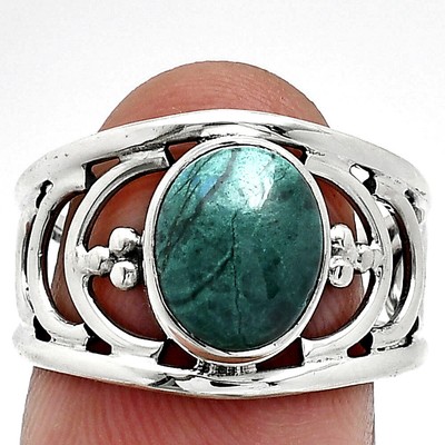Bague chrysocolle argent BOHÈME - bijoux de créateur
