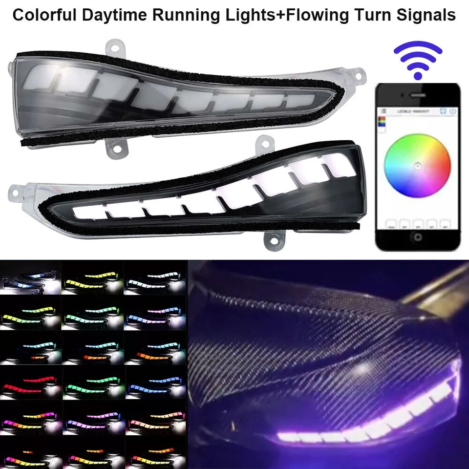 RGB LED Mirror Sequential Signal Light& Fog Light for Infiniti Q50 Q60 2014-2022 Foto 2 de 4