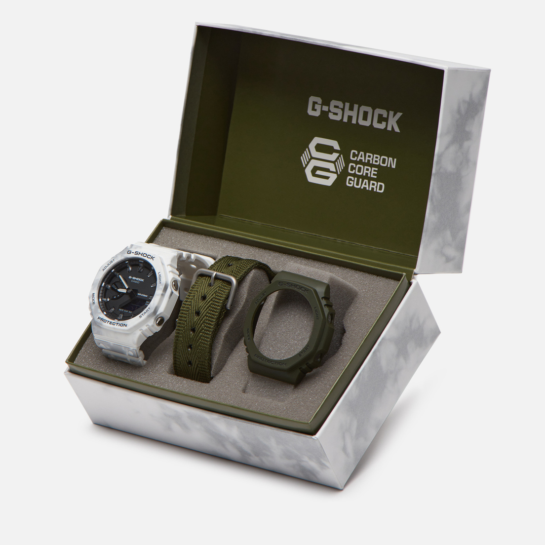 Orologio CASIO G-SHOCK GAE-2100GC-7AER Special Pack 2 Cinturini Resina Carbonio