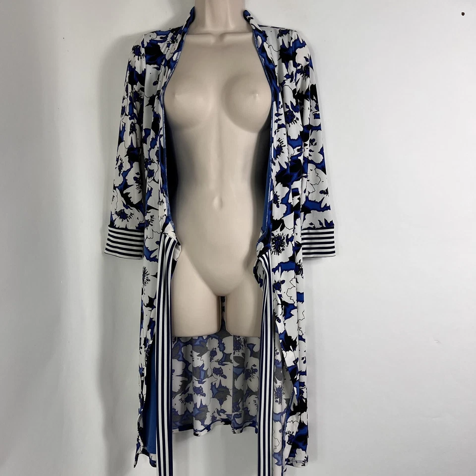 Vestido envolvente The Limited para mujer XS floral hasta la rodilla manga 3/4 cuello en V elástico Foto 4 de 4