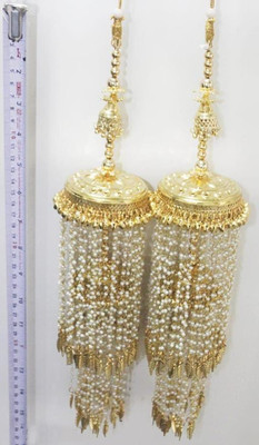 Bollywood Rajwadi Dulhan Chura Bangle Bridal Jhumka Wedding Kalire Pearl Set 1