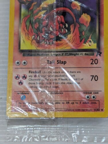 Dark Charmeleon GOLD W STAMP Pokemon WOTC Team Rocket 32/82 *SEALED MINT* - Picture 4 of 11