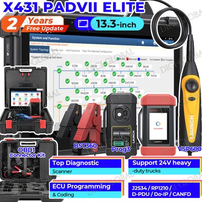 LAUNCH X431 PAD VII Elite PAD 7 PRO Diagnostic Scanner  Programming Coding