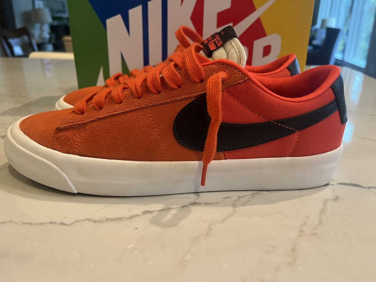 スニーカー nike blazer low gt 27.0 Nike Mens SB Blazer Low GT Sneakers Shoes Orange Suede Size 9 | eBay