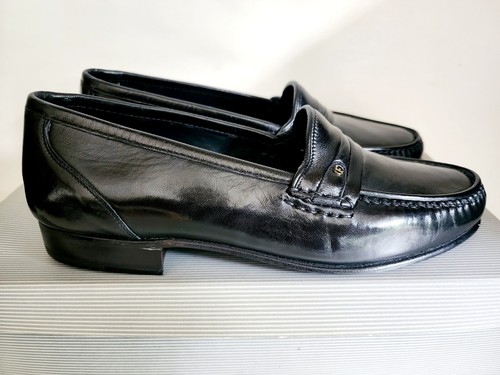 Zapatos Mocasines de Vestir Florsheim Imperial Trevi Cuero Negro Nuevos en Caja Para Hombres Talla 6 - Imagen 3 de 9