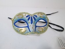 Fancy Blue and Gold Sparkle Mask Masquerade Party Prom Cosplay