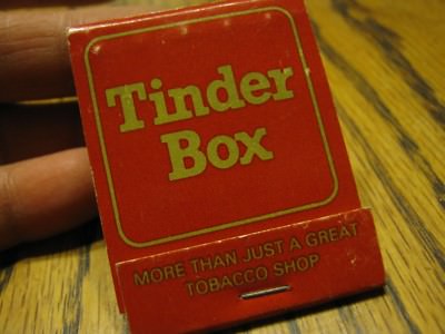 Vintage Tinder Box More Than Just A Great Tobacco Shop unsused matchbook