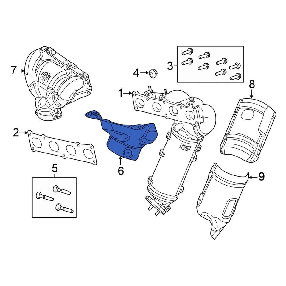 For Chrysler 200 15-17 Chrysler Front Inner Exhaust Manifold Heat Shield Foto 2 de 2