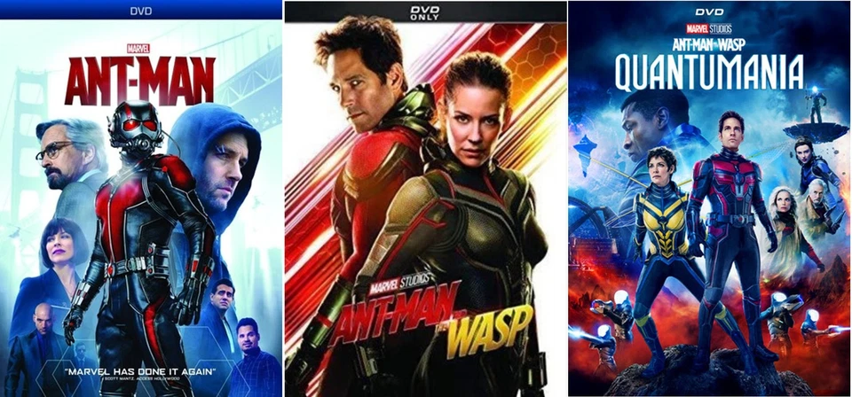 Marvel's ANT-MAN One 1 Two 2 Three 3 Complete 3 DVD Movie Set New Foto 2 de 4