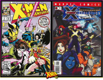 X-MEN ADVENTURES #1 (1992) X-MEN EVOLUTION #1 (2002) ANIMATED SERIES '97 SET  NM