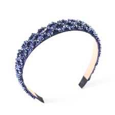 Gmmidea Crystal Rhinestone Headbands for Women 1 Count Pack of 1 , Navy Blue
