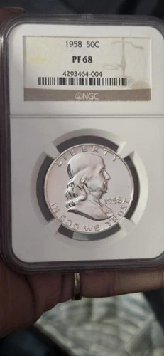 1958 Franklin Half Dollar 50c Proof NGC PF 68