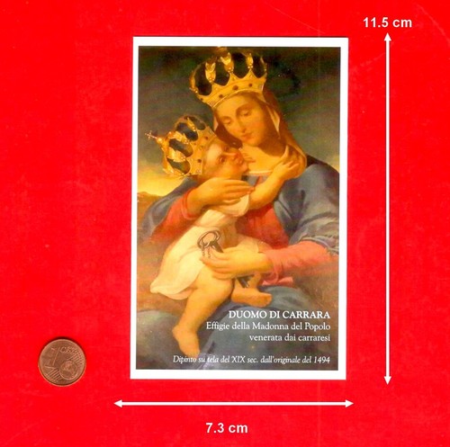 SANTINO DELLA MADONNA DEL POPOLO DI CARRARA preghiera sul retro