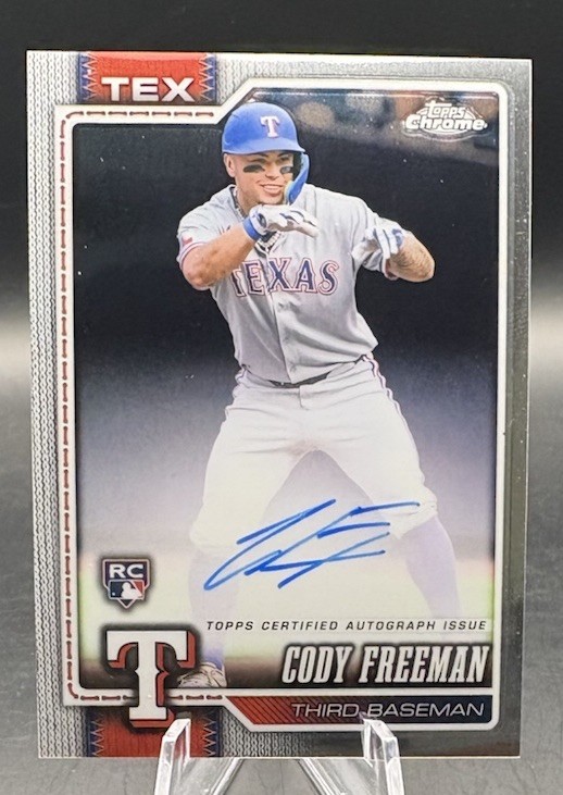 2026 Topps Chrome Cody Freeman RC Auto RANGERS #RA-CF