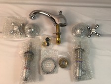 KINGSTON BRASS ROMAN TUB FAUCET CHROME POLISHED NO BOX HANDLES HOT COLD VALVES