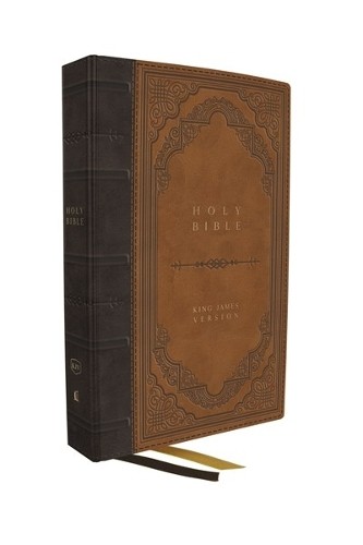 KJV Holy Bible: Giant Print Thinline Bible, Brown Leathersoft... - 9781400332199