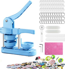 Button Maker Machine Kit 58Mm 2.25In   DIY Pin Badge Press with 100 Buttons, P
