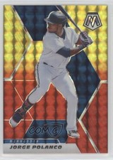 2021 Panini Mosaic Choice Fusion Red & Yellow Prizm 43/64 Jorge Polanco #128 z6b