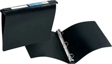 Avery Hanging Storage 3 Ring Binder, 1 Inch Round Rings, 1 Black Binder (14801)