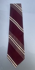  511 NWT Mens Tie, Neckwear Vintage Polo Ralph Lauren Burgundy Grey diagonal