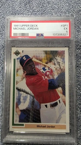 1991 UPPER DECK #SP1 MICHAEL JORDAN BASEBALL PSA 5 ROOKIE NEW SLAB