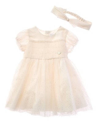 Mayoral 2Pc Baby Dress & Tulle Headband Set