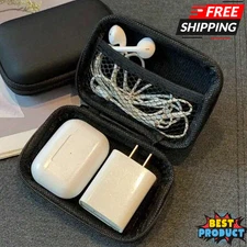 Portable Mini Travel Cable Earphone Phone Charger Storage Case Pouch Coin Purse