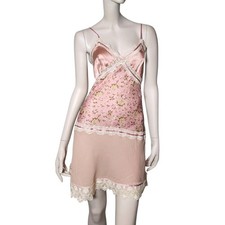 Vintage ss2004 D&G Silk Mini Floral Lace Dress Size 6/8uk Archive