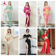 Belly Dance Performance Costume Women Elegant Practice Clothes Training Clothes