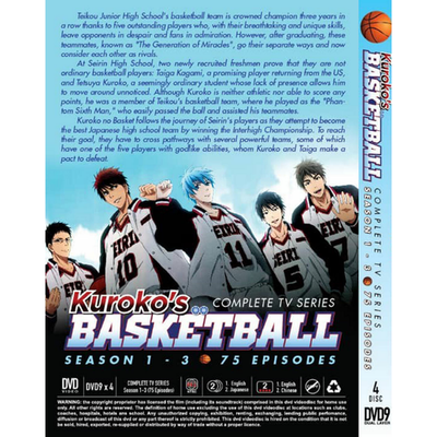 Kuroko's Basketball Complete Season 1-3 Anime DVD English Dub Sub