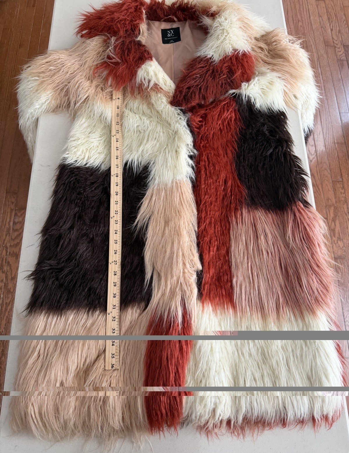 Patchwork Color Block Multicolor Mongolian Faux F… - image 17