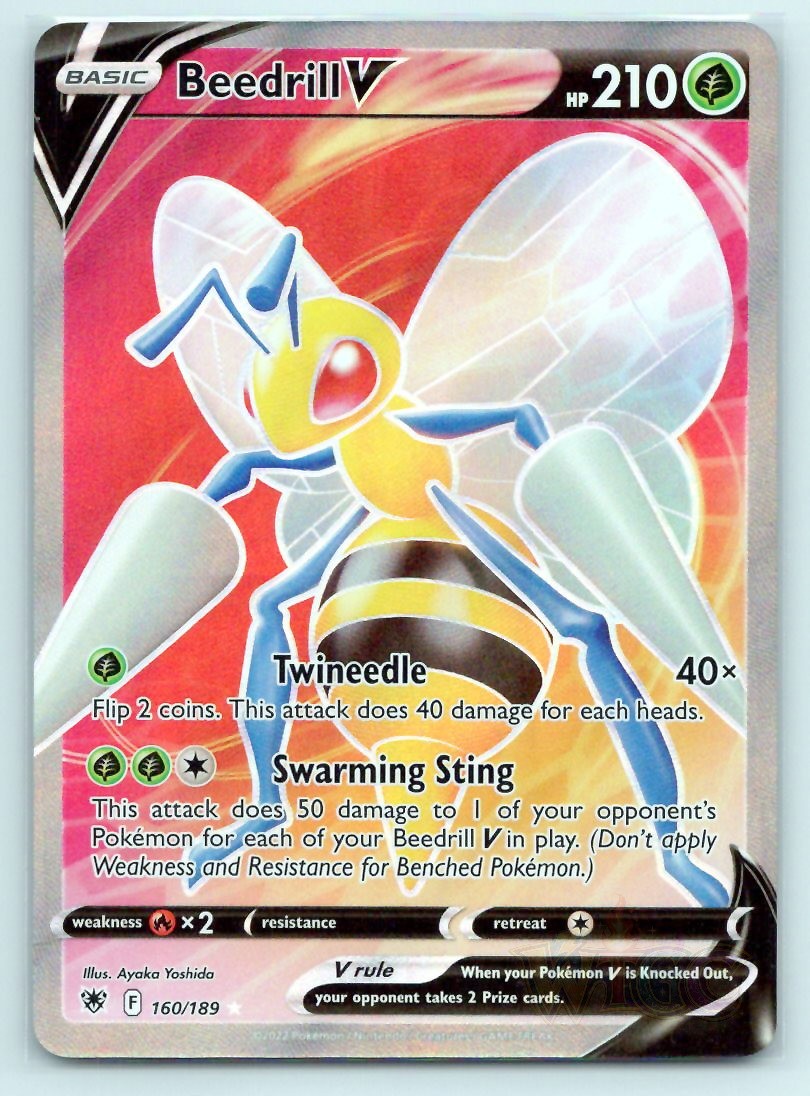 Pokemon Beedrill V Astral Radiance ASR ULTRA RARE 160/189 NM
