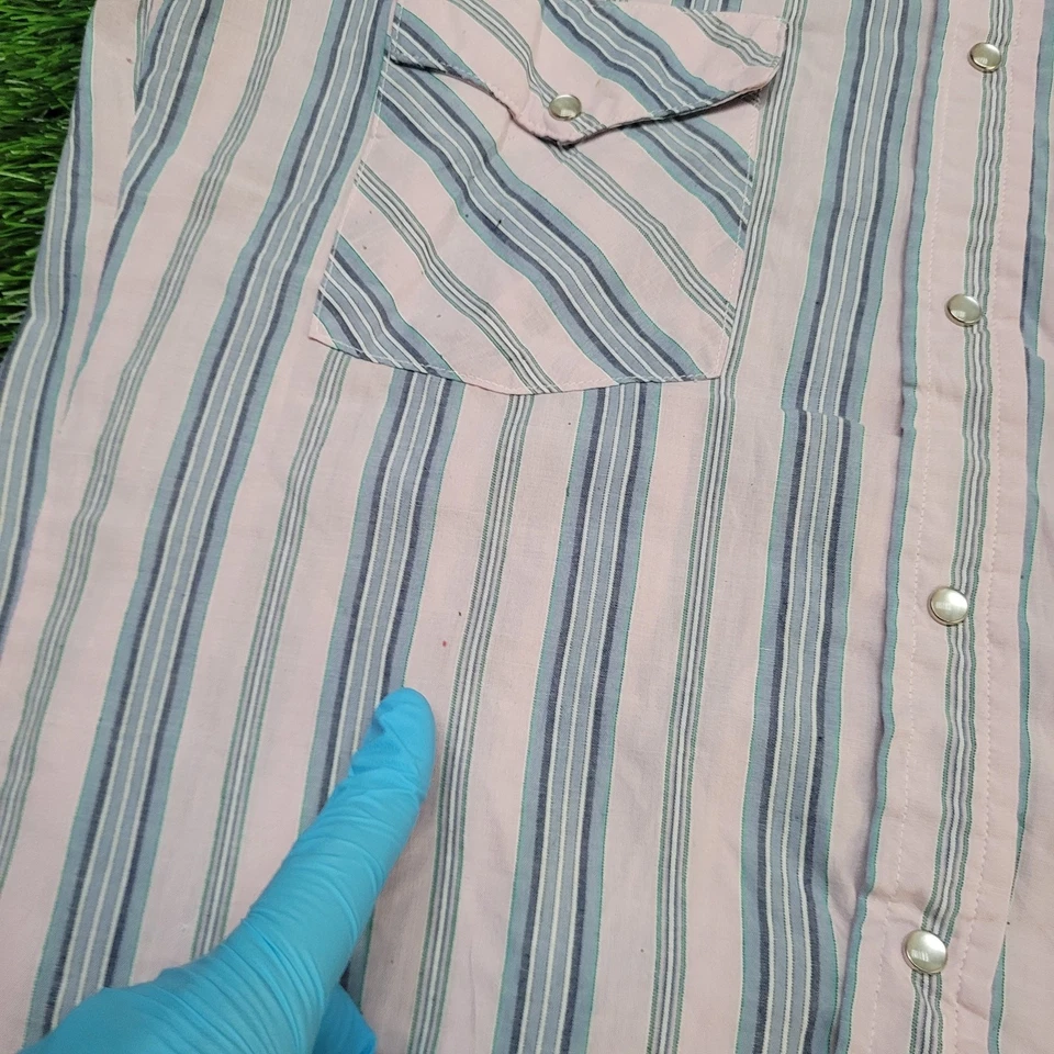 Camisa De Colección Años 70 H Bar C Perla Occidental Corte a Presión Pequeña Relajada/Mediana Delgada Foto 2 de 4