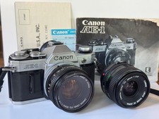 Canon AE-1 35mm SLR Film Camera W/ 50mm FD and 28mm FD lens