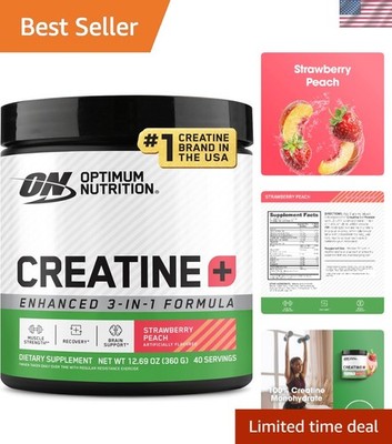Strawberry Peach Creatine Performance Blend - 40 Servings for Hydration