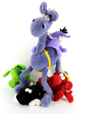 Heye Verlag Mordillo Crazy Zoo Kuscheltier Set 1993 Plüsch Vintage Konvolut 5 St