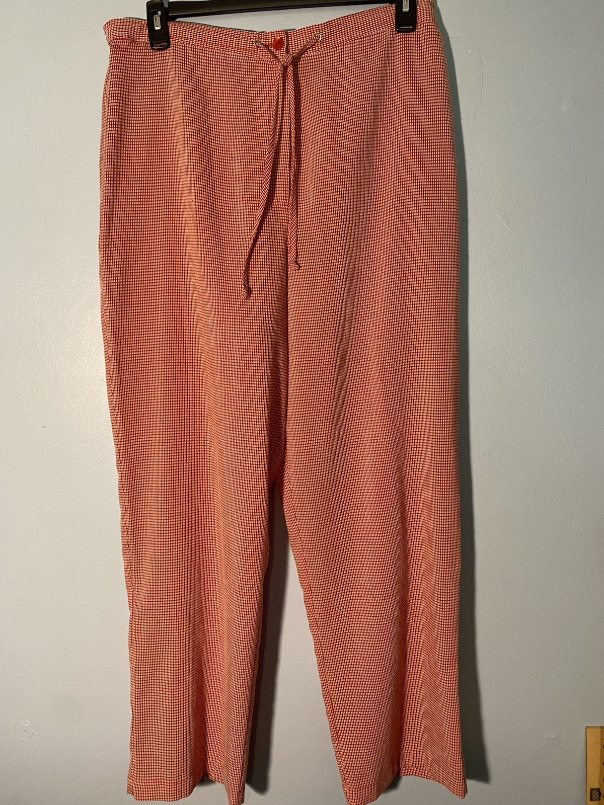 Red Gingham Check Lightweight Drawstring and Zip … - image 1