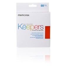 Memorex CD/DVD Keepers - Plastic Sleeves - 50 Pack size, Multi-colored